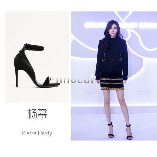 明星一字带高跟鞋图片,高跟鞋下的明星风采